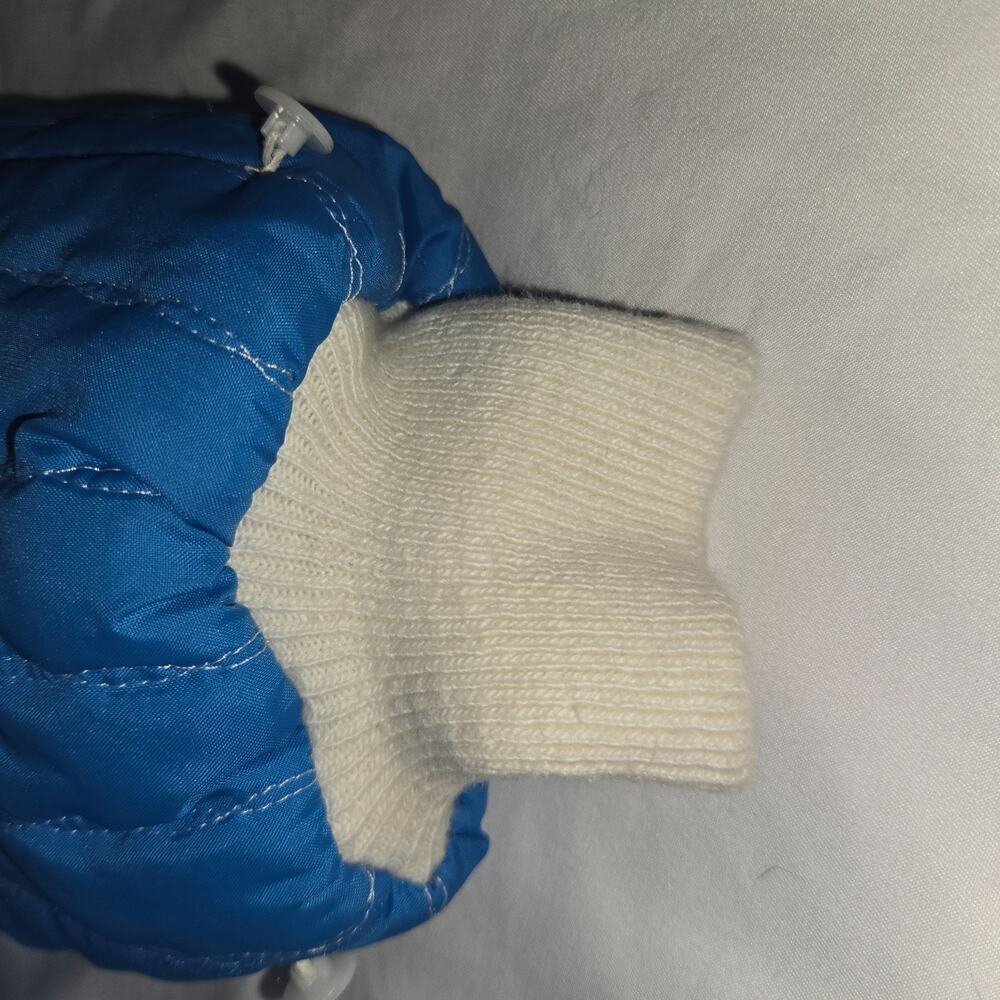 Vintage Quilted Bunting 24M Snowsuit Removable Booties Mittens Zipper Repair - Picture 14 of 16
